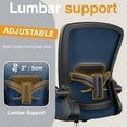 thumbnail image 5 of COOLHUT Home Office Chair with Flip-up Armrests for Standing Desk, Ergonomic Computer Office Desk Chair with Adjustable Foot Ring, Office Desk Chairs with Adjustab Lumbar Support, Navy Blue, 5 of 11