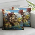 thumbnail image 3 of Ullo0ord 3D Painting Set of 2 Soft Pillow Covers Modern Concise Decorative Throw Pillow Covers for Home Deco Couch Bed Living Room Bedroom Outdoor 22x22in, 3 of 7