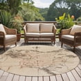 thumbnail image 4 of Round Rugs 5Ft, Retro Map Round Area Rug Washable Indoor Throw Carpet, Middle Century Mountain Landscape Vintage Art Soft Non Slip Circle Rug for Cabinet Bathroom Home Decor Aesthetic, 4 of 8