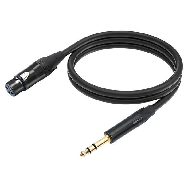 Cable Interconexión Señal Equilibrada Conector XLR 2M A TRS 1/4 Pulgadas Y 6 35mm