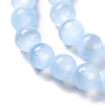 thumbnail image 4 of Natural Selenite Beads Strands Dyed Round Light Sky Blue 8mm Hole: 1.2mm 48pcs/strand 15.35 inch(39cm), 4 of 5