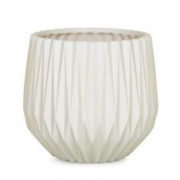 AI-CE00AMWH-Q01 Matte White Lined Planter