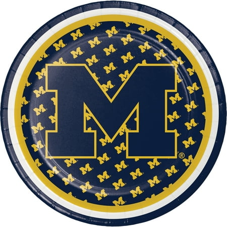University of Michigan Dessert Plates, 8 count