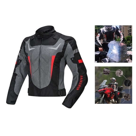 Chaqueta impermeable para motocicleta, chaqueta para montar, almohadillas de protección de , malla transpirable reflectante, forro térmico , XXXL Negro