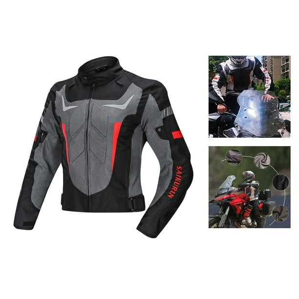 Chaqueta impermeable para motocicleta proteccion de verano forro termico desmontable reflectante proteccion Unisex para adultos ropa para XL negro DYNWAVEMX Chaqueta de moto Bodega Aurrera en linea