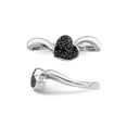 thumbnail image 3 of 1/10 Carat (Ctw) Black Diamond Heart Promise Ring in Sterling Silver for Women, 3 of 6