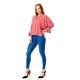 thumbnail image 2 of Blusa Moda Casual Formal Olanes En Manga Larga Mujer Mauve rosa M Incógnita 550320, 2 of 5
