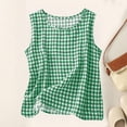 thumbnail image 5 of Womens Tank Tops 2026 Helii Casual Summer Dressy Boho Lightweight Plaid Sweater Vest Trendy Beach Vacation Clothes Go Out Outfit S-XXXXXL Mint Green, 5 of 5