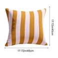 thumbnail image 3 of CuiLiyq Outdoor Waterproof Throw Pillow Cover, Decorative Striped Cushion Case, Farmhouse Cushion Cover for Patio Furniture Couch Balcony Garden Bench, 17.7" x 17.7", 3 of 6