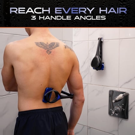 BakBlade 3.0 Mens Back Shaver with 23 Handle – Includes 3 Extra Blade Refills – Pain-Free Shave for Men
