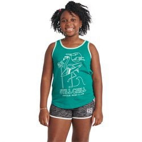 Justice Girls Graphic Tank Set, 3-Piece Pack, Sizes XS(5/6)-XL Plus(16/18 Plus)