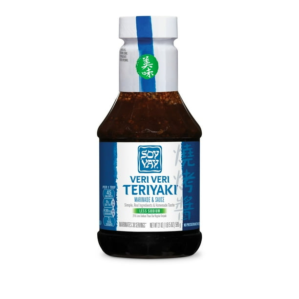 Soy Vay Less Sodium Veri Veri Teriyaki Marinade and Sauce, 21 fl oz
