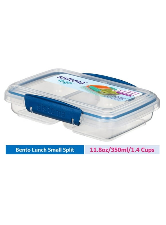 Sistema 1.4 Cup Small Split To Go Food Storage Container, Blue