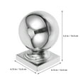 thumbnail image 2 of LITINKIMI Fence Post Caps Silver Stainless Steel 1Set 5.5x4.7x4.7in, 2 of 8