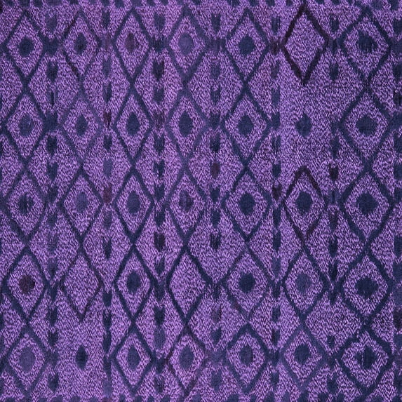 Ahgly Company Indoor Square Abstract Purple Modern Area Rugs, 4' Square