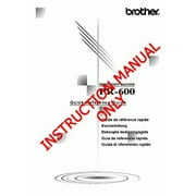 Brother PR-600 Embroidery Machine Owners Instruction Manual