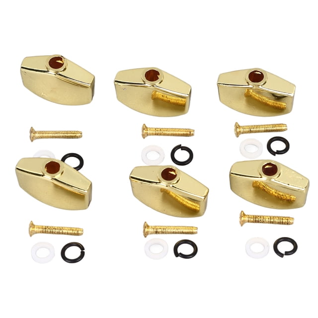 6Pcs Guitar Tuning Peg Buttons Metal Tuner Buttons Machine Head Buttons Tuning Key Replacement For Acoustic Electric Guitar