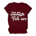 thumbnail image 1 of Cathalem T-Shirts Décontractés Oversize pour Femmes Été Col Rond Manches Courtes Basiques, Vin m, 1 of 2