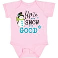 thumbnail image 3 of Inktastic Up to Snow Good with Snowman and Snowflakes Boys or Girls Baby Bodysuit, 3 of 5