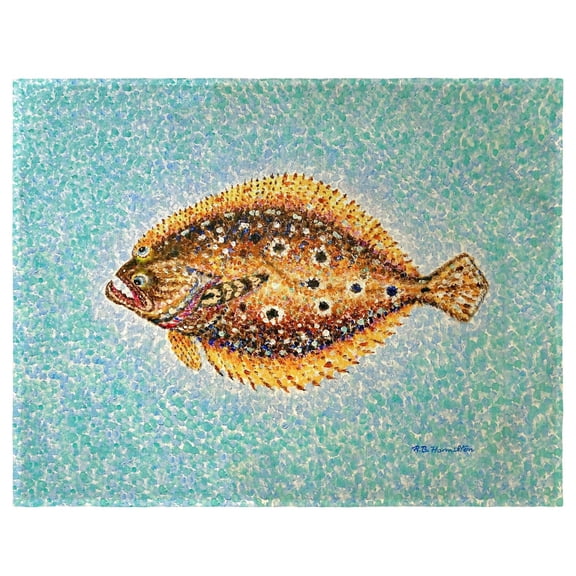 Betsy Drake Interiors Pointillist Flounder Place Mat Set of 4