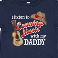 thumbnail image 4 of Inktastic I Listen to Country Music with My Daddy Guitar and Hat Boys or Girls Baby T-Shirt, 4 of 5