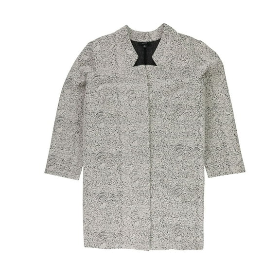 Alfani Womens Open-Front Jacquard Jacket, Beige, Plus Size, 3X