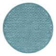 thumbnail image 3 of Unique Loom Outdoor Trellis Textured Collection Area Rug - Spatial (4' Round Aqua/Ivory), 3 of 7