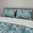 thumbnail image 2 of Exotic Comforter & Sham Bedding Set, Chameleon Reptile on Tropical Leaves, 3 pcs Duvet Set Microfiber Filling Quilt, 5 Sizes, Pale Blue Seafoam, by Ambesonne, 2 of 4