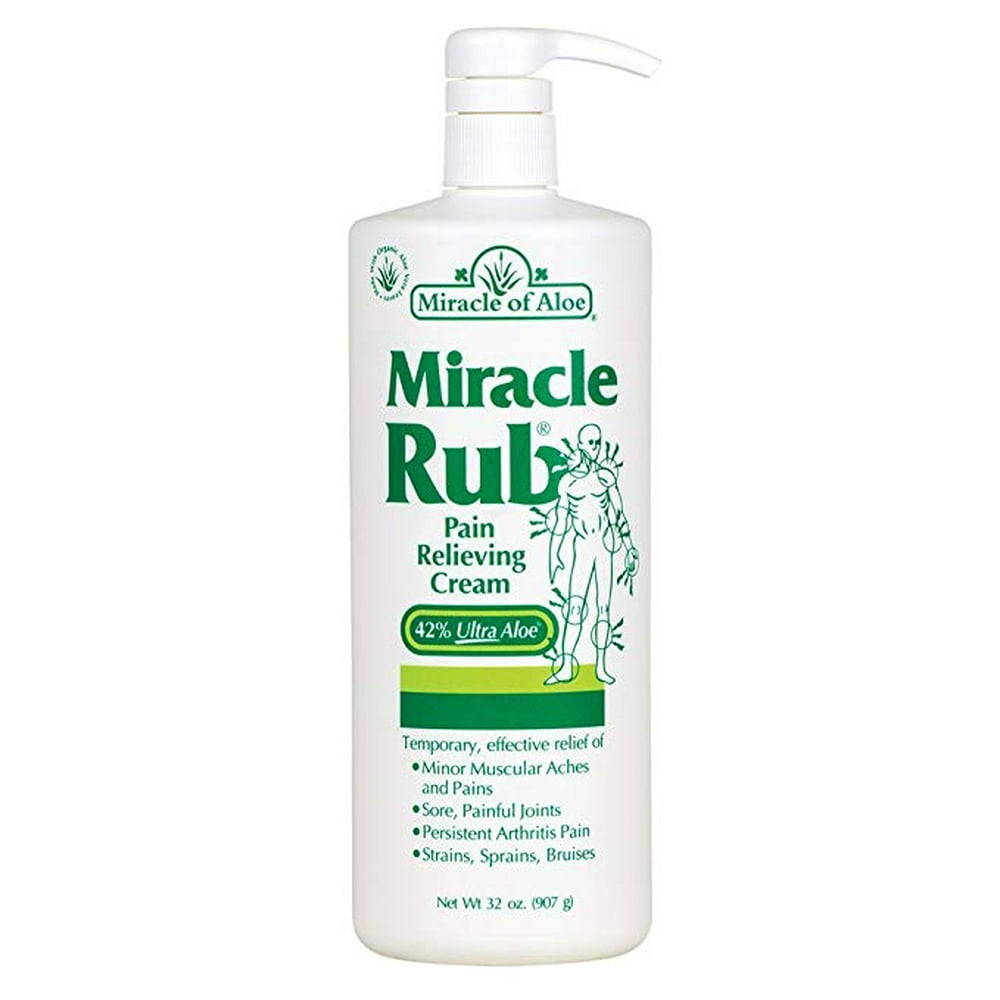 Miracle Rub Pain Relieving Cream 32 ounce bottle with pump with 42
