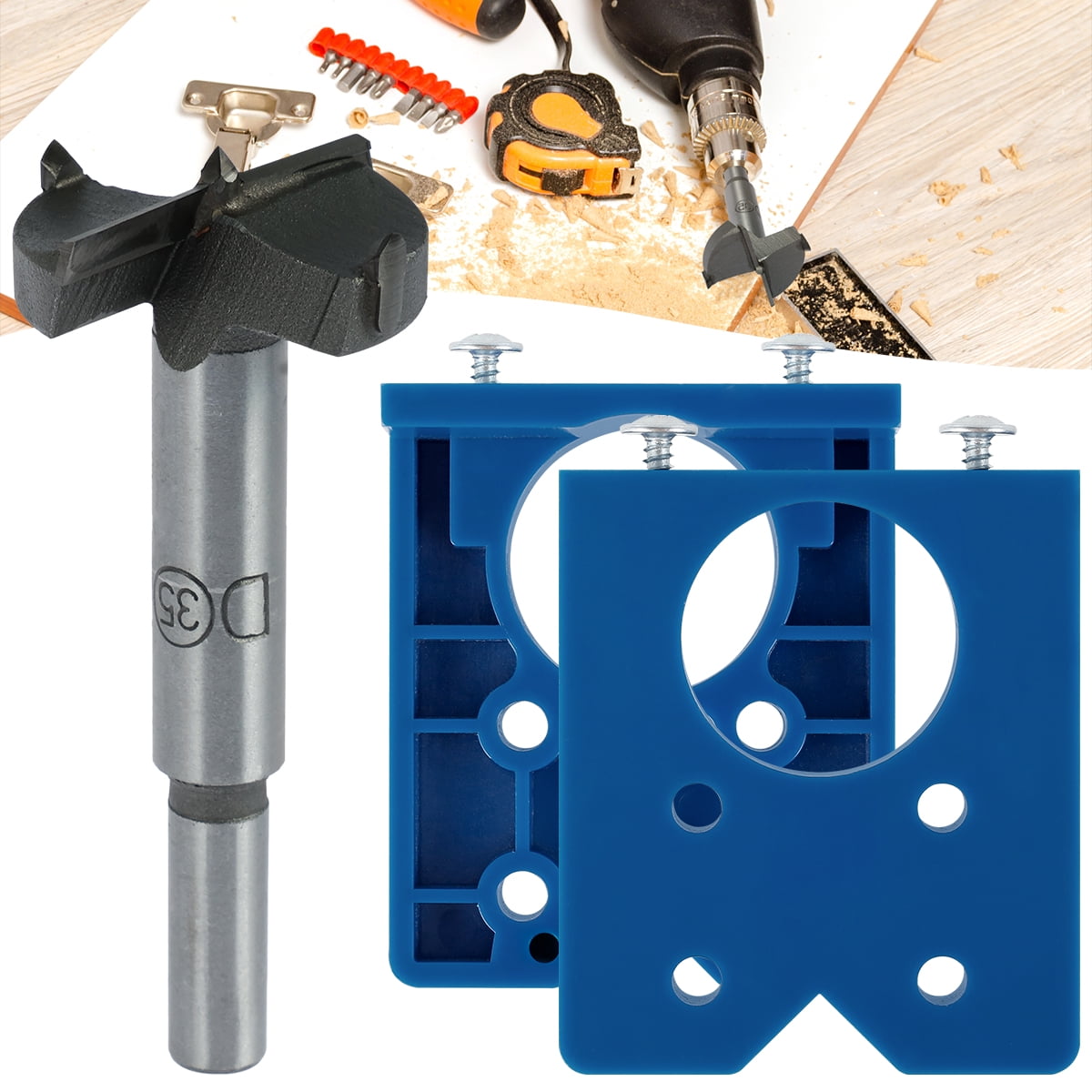 Adifare Concealed Hinge Hole Jig 35mm Professional Hinge Drilling Hole