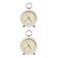 thumbnail image 2 of Reloj despertador Sidaley duradero y resistente cronometraje fiable diseño minimalista blanco lechoso 2piezas, 2 of 6