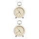thumbnail image 2 of Reloj despertador retro Methold minimalista blanco lechoso, 2 of 6