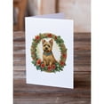 thumbnail image 2 of Norwich Terrier Christmas Flowers Greeting Cards Pack of 8 7 in x 5 in, 2 of 3