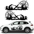 thumbnail image 1 of Cool Car Stickers for Men, Compass Mountain Big Car Decals, Vinyl Stickers for Car Side Body Door, Large RV Graphic Decals Tree Deer, 1 of 5