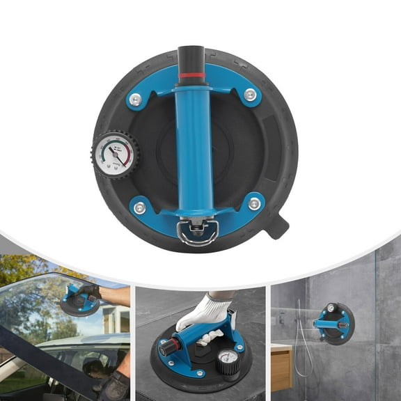 Vacuum Concave Suction Cup for Granite & Glass Lifting, Glass Suction Cup Vacuum Glass Lifter with Handle and  Pump, 240lbs Load Capacity