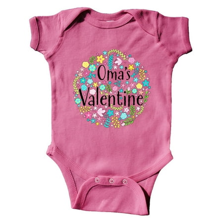 

Inktastic Oma s Valentine- Flower Circle Gift Baby Boy or Baby Girl Bodysuit