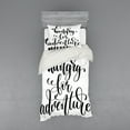thumbnail image 2 of Ambesonne Adventure Bedding Set 4 Pcs, Journey Words Art, Queen, Black White, 2 of 3