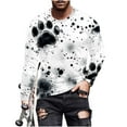 thumbnail image 2 of Jsaierl Long Sleeve Shirts for Men 3D Paws Graphic Tee Big & Tall Casual Crew Neck Tops Plus Size Workout T Shirts for Valentine's Day, 2 of 5