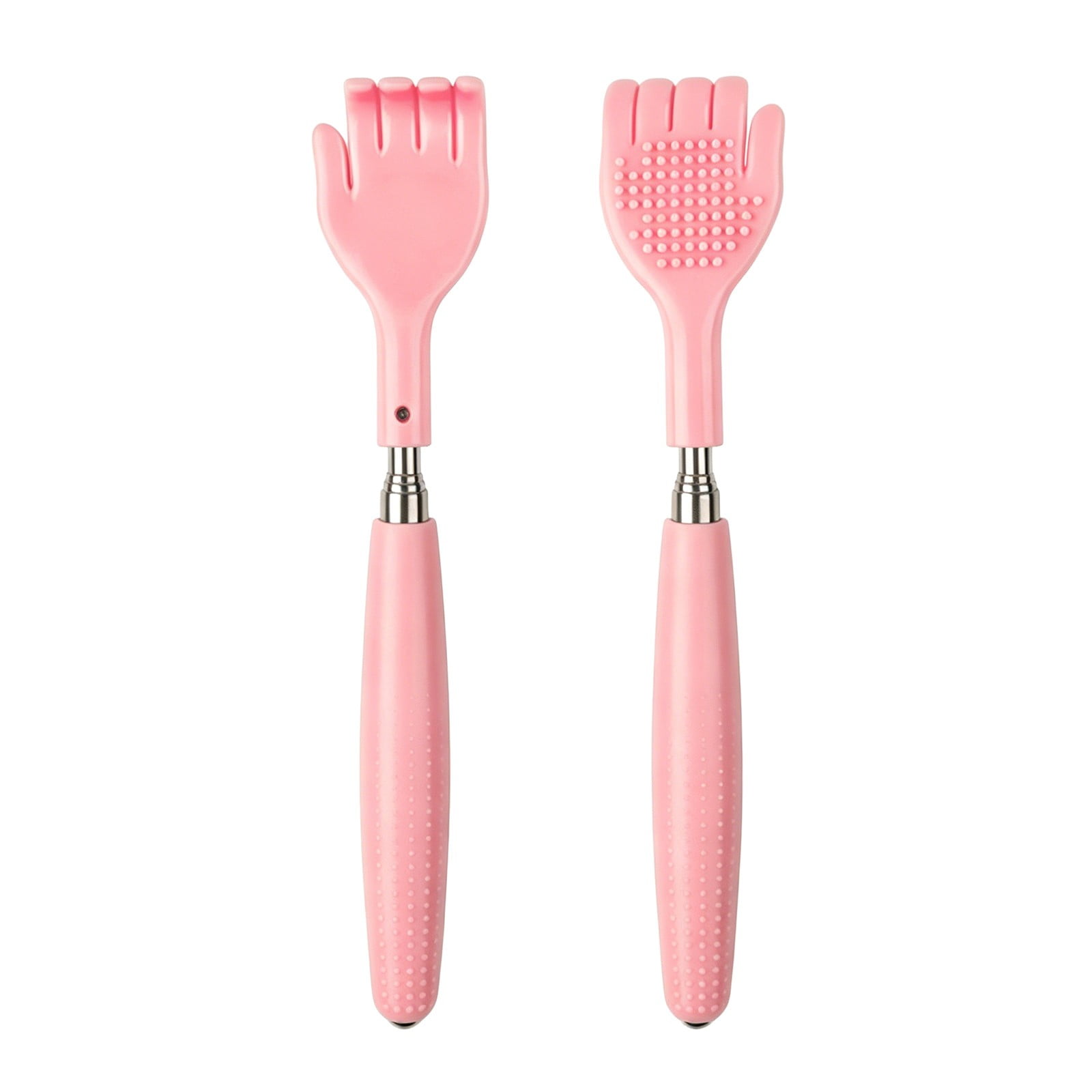 Pink Extendable Backs Scratcher Telescopic Long Handle Massager Hand Like Claw Portable Arm Reach Tool Itchy Relief for Body Foot 8X2In 1Pcs