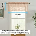 thumbnail image 2 of THD Bella Floral Sheer Rod Pocket Valance - 54 W x 18 L, 2 of 6