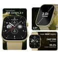 thumbnail image 2 of HAMMER Tussle 2.01" HD Display Smart Watch, Bluetooth Calling, Rotating Crown, Voice Assistant, in-Built Games, Smart Notifications, Sports Mode, DND, Raise to Wake (Champagne Gold), 2 of 7