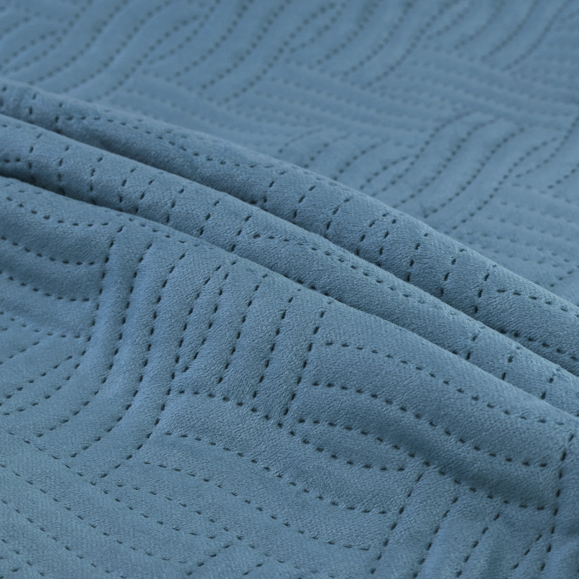 Unique Bargains 2 Soft Velvet Knitted Throw Pillow Covers Spring Decorative Pillow Cases Blue