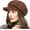 brown, variant on Women's Newsboy Hats Fall Wool Cabbie Beret Tweed Girls Paperboy Cap