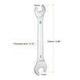 thumbnail image 2 of Uxcell Thin Open End Wrench, 10mm x 11mm Metric Mirror-Chrome Plated High Carbon Steel, 2 of 5