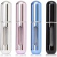 thumbnail image 1 of 4PCS Refillable Perfume Atomizer Bottle, Portable Travel Perfume Mini Spray Bottles, Cologne Dispenser Perfume Bottles, Portable Empty Perfume Spray Bottle for Travel, Perfume Container with Bag, 1 of 5