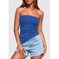 thumbnail image 3 of Top Tubo Sin Tirantes Azul Pequeño para Mujer PRETTYGARDEN, 3 of 6