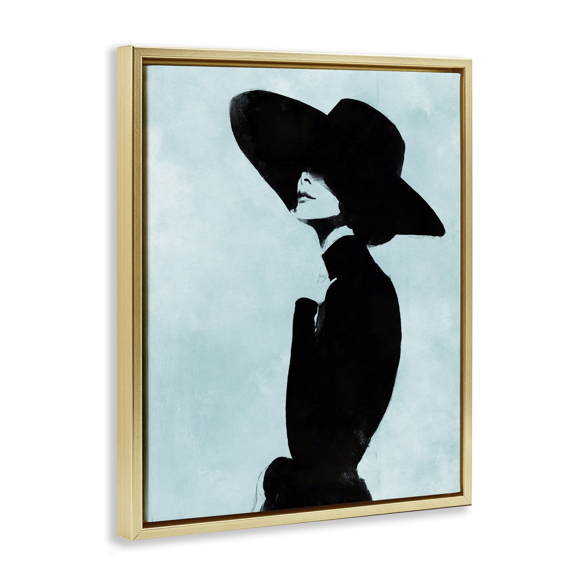 Stupell Industries Eclipse In Black Gold Framed Floater Canvas Wall Art, design by Svetlana Aleynikova