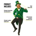 thumbnail image 2 of Morph Irish Leprechaun Suit Men Costume Halloween Costume For Men Green Medium, 2 of 4