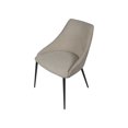 thumbnail image 2 of Pitch Harmony Ivory Upholstery Dining Chair with Conic Legs (Set of 2), 2 of 10