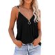 thumbnail image 1 of Camiseta sin mangas para mujer, moda de verano, ajuste holgado, sin mangas, con cremallera, cuello en V, camisola tipo 2 L, 1 of 4
